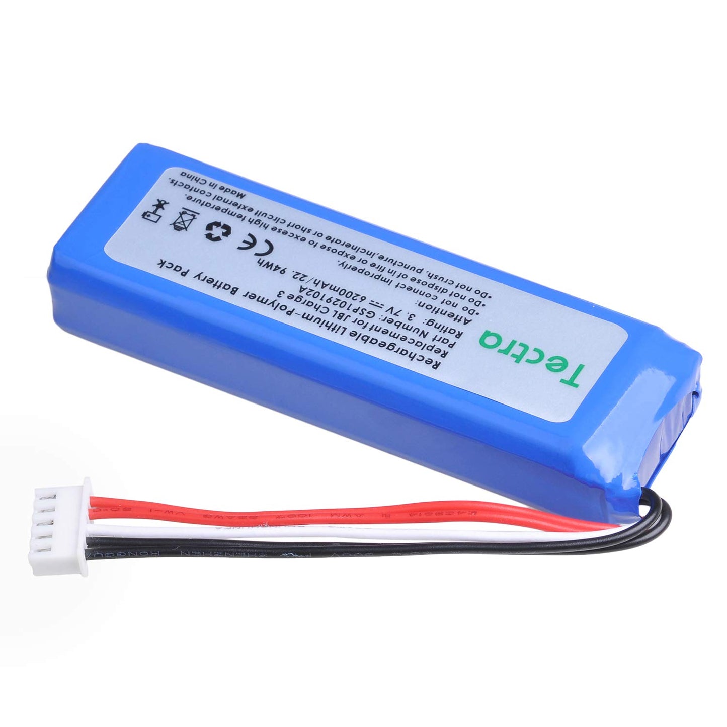 Tectra 6200mAh Rechargeable Battery for JBL Charge 3 2016 Portable Speaker, Fits for JBL GSP1029102A
