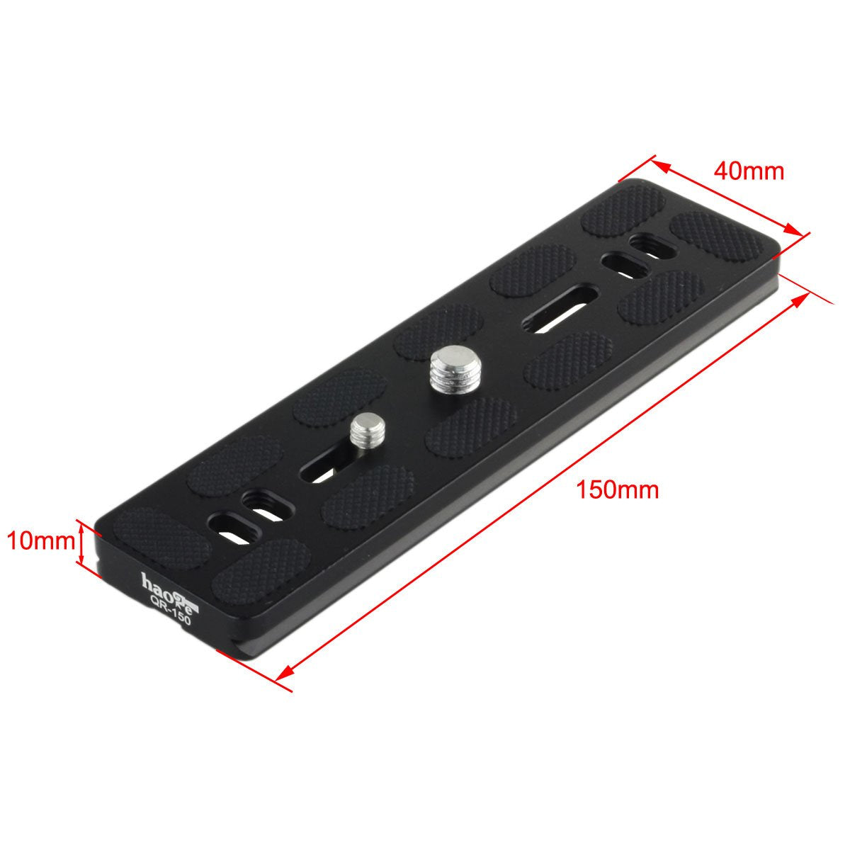 Haoge 150mm QR Quick Release Plate Dual Dovetail and D-Ring Screw Fits Arca-Swiss Standard for Tripod Ball Head