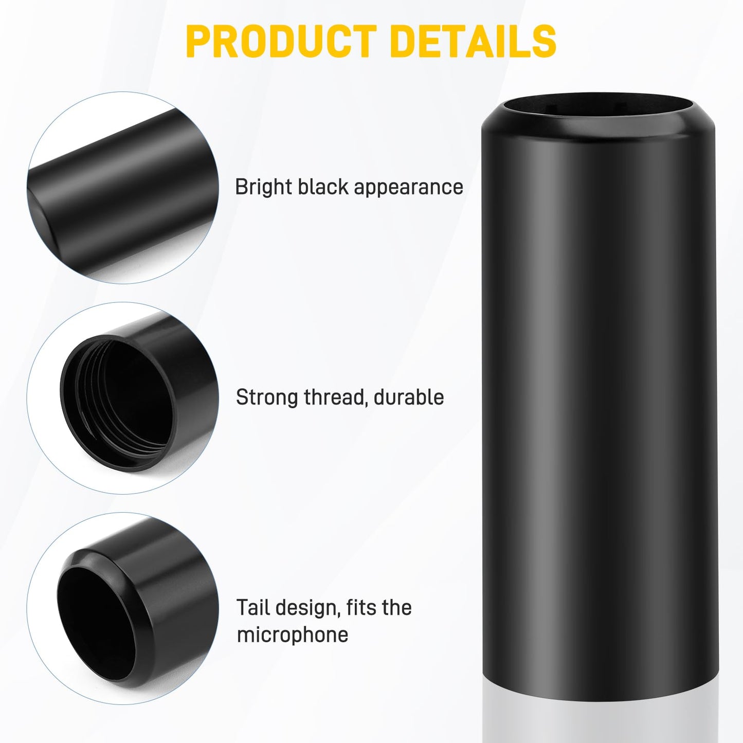 YIBEICO 2-Pack Replacement Battery Cover for Shure BLX2/SM58,Beta58,PG58 Wireless Microphone to Repair The Broken Part (2PCS)
