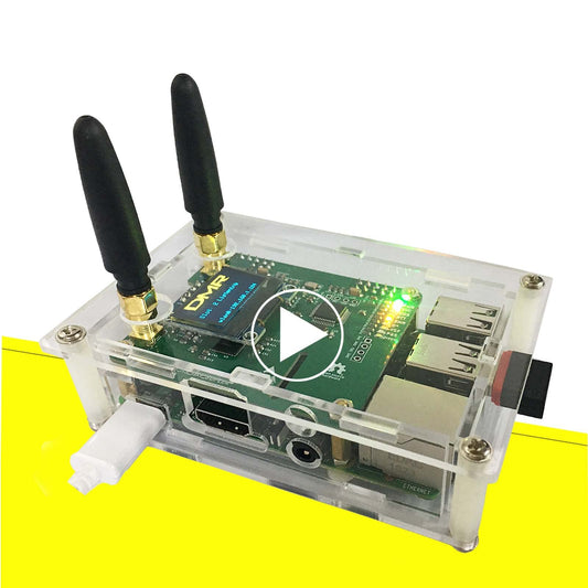 Upgraded Duplex DMR Hotspot WLAN Ethernet Port Assembled Radio Station WiFi Digital Voice Modem Support DMR Dstar YSF P25 Fusion Antenna Raspbery P