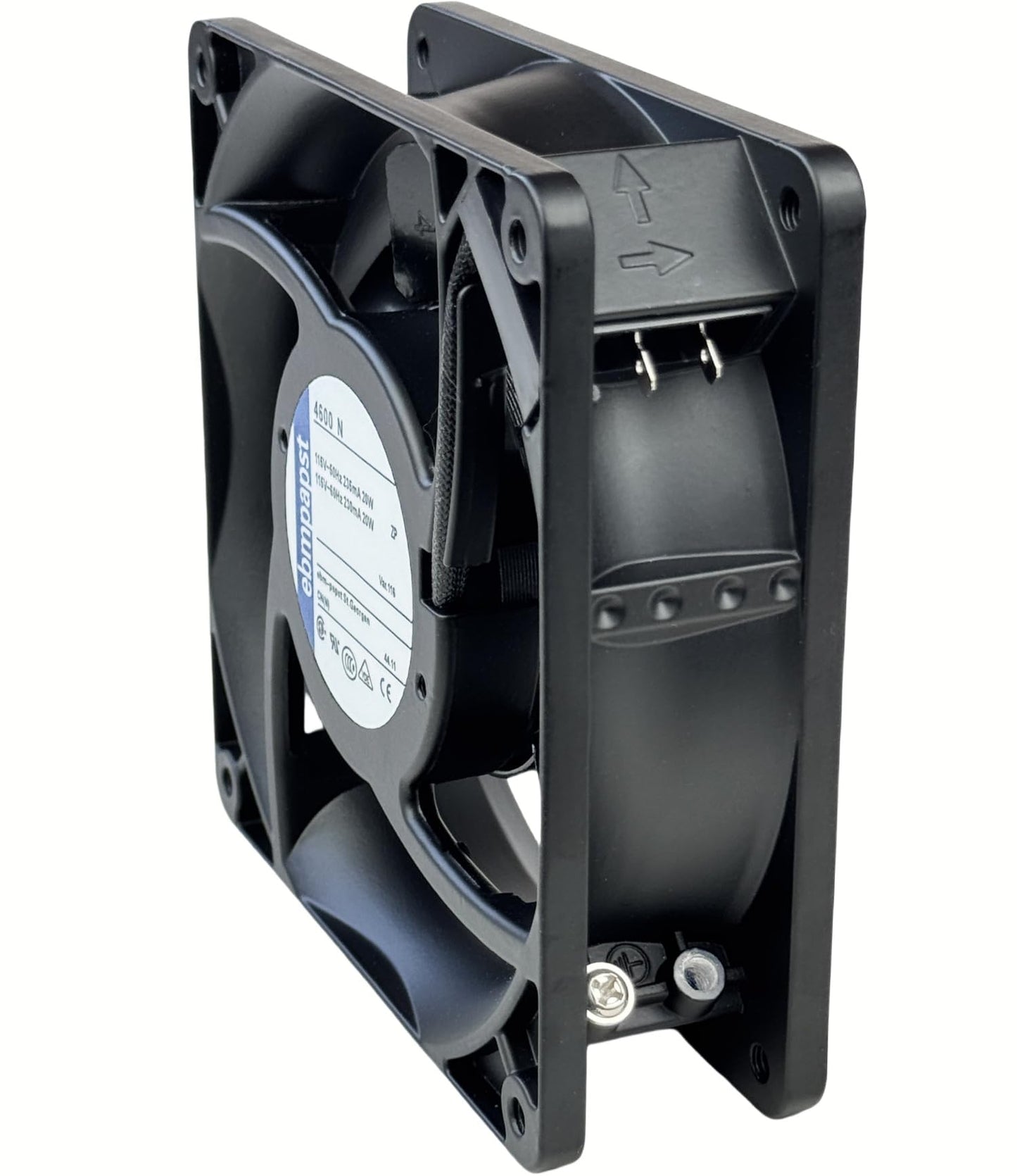for ebmpapst 4600N Axial Fan?115V 12038 Industrial Cooling Fan All-Metal Heat-Resistant Cooling Fan 4600N, 2-Pin 20W