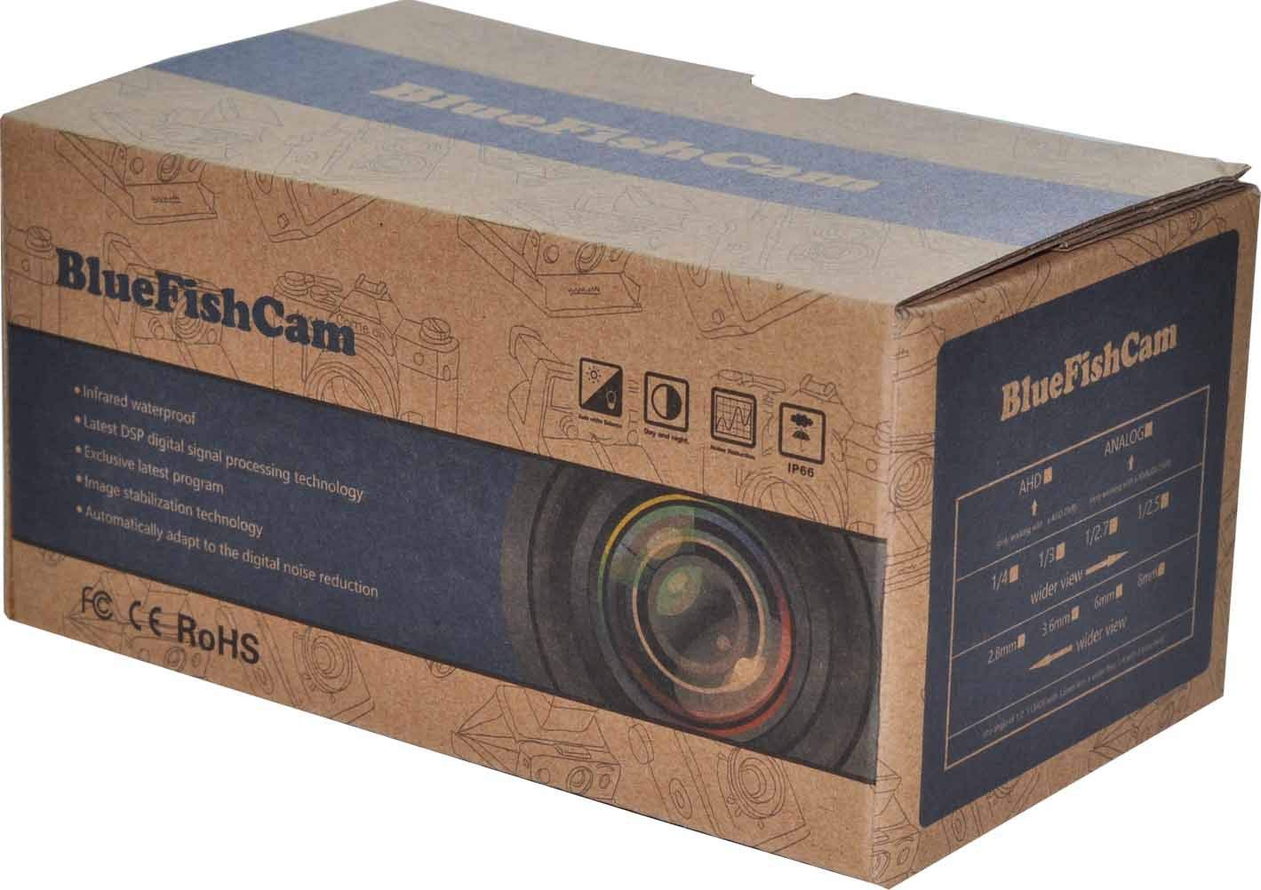 BlueFishCam Outdoor Lens 3.6mm Cmos 1000TVL CCTV Camera Color Analog Security Camera Infrared Night Vision Waterproof Motion Detection with IR-Cut