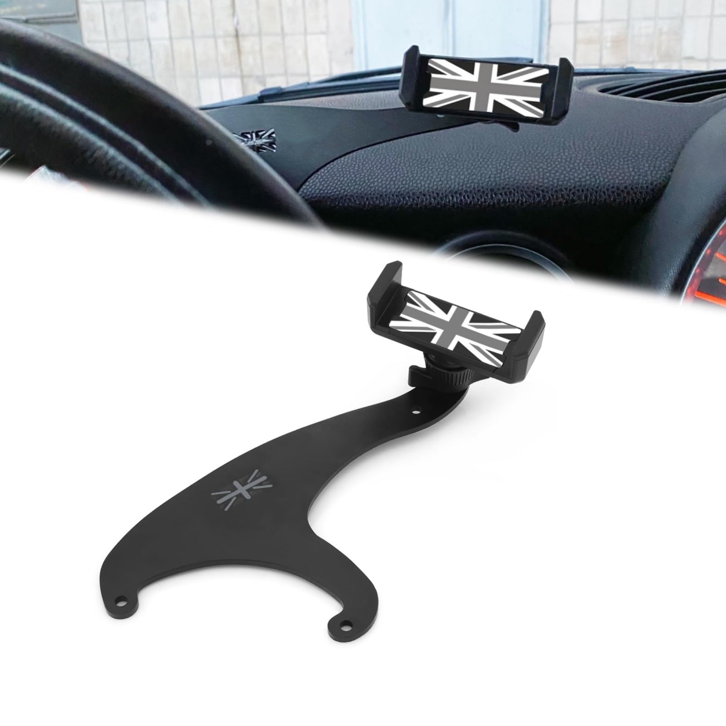 Heinmo for Cooper F54 Clubman F55 Hardtop F56 Hatchback 2014-2020 Smartphone Cell Phone Cup Mount Holder with Cradle Rotatable Clip(for 3.5-5.5 Inch