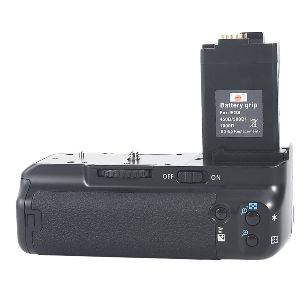 DSTE Replacement for Pro BG-E5 Vertical Battery Grip + 2X LP-E5 Compatible Canon EOS 450D 500D 1000D SLR Digital Camera