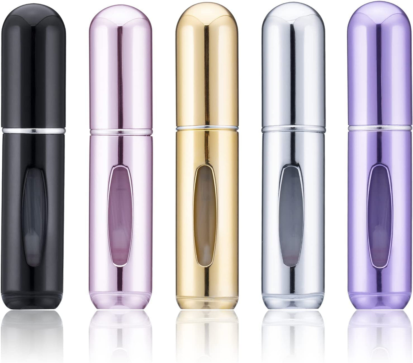 HonKuaDL Travel Perfume Atomizer, Refillable Cologne Bottle Spray Container - Must-Have for Travel (5 Pack, 5ml/0.2oz)