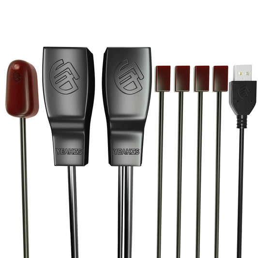 SZBJ IR Repeater,IR Remote Control Extender,Infrared Repeater System,Apply to Cat6/Cat5e/Cat8 Ethernet Cable Connection(Four Head ir emitter)
