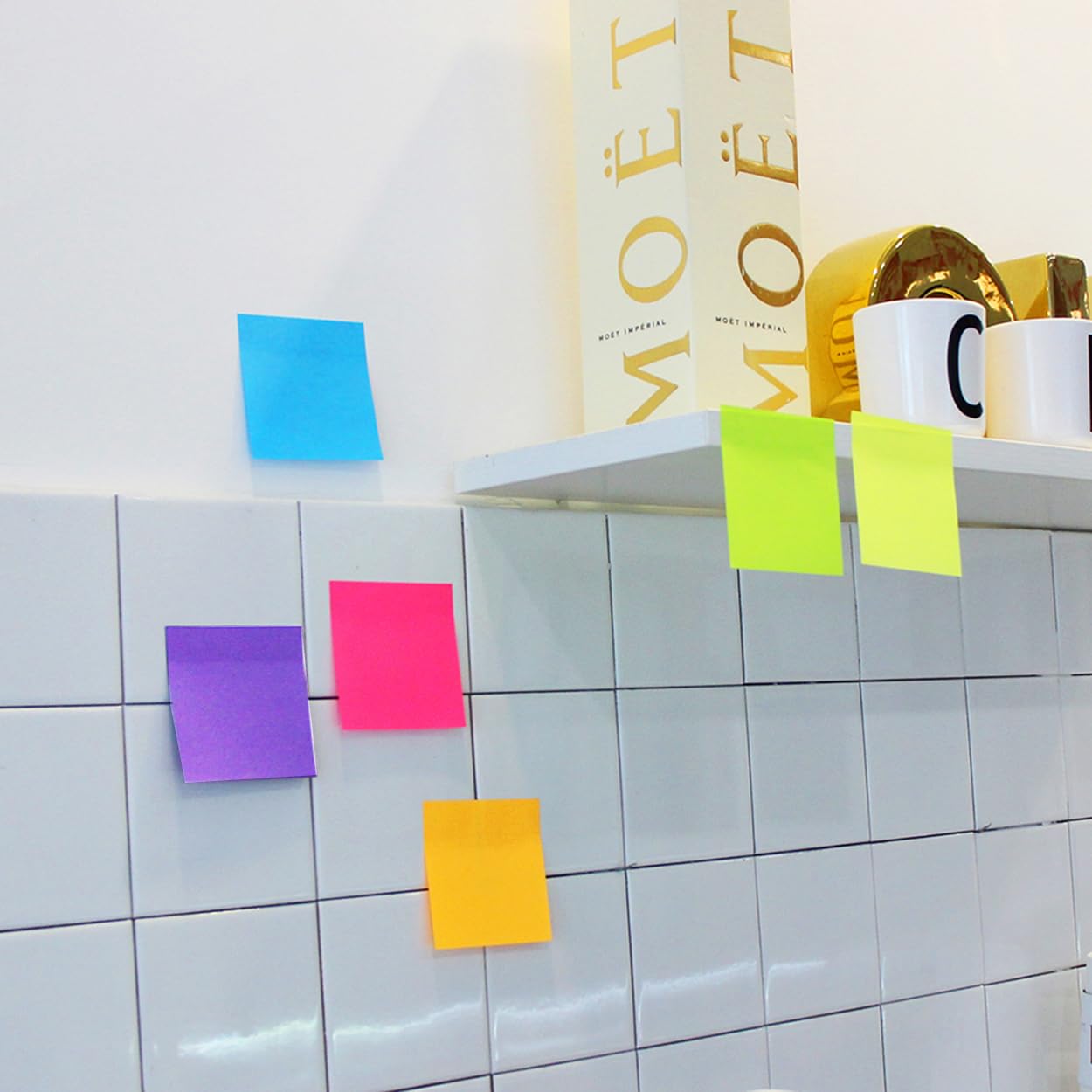 Sticky Notes 3x3 Inches,Bright Colors Self-Stick Pads