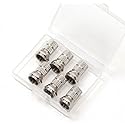 PENTA ANGEL RG6 F-Type Twist-On Coaxial Cable Connector Adapter Plug, 6PCS (Silver)