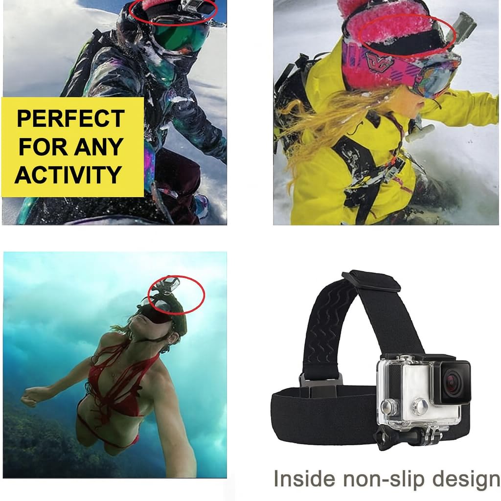 Head Strap Mount for ALL GoPro HERO Cameras + an eCostConnection Microfiber Cloth