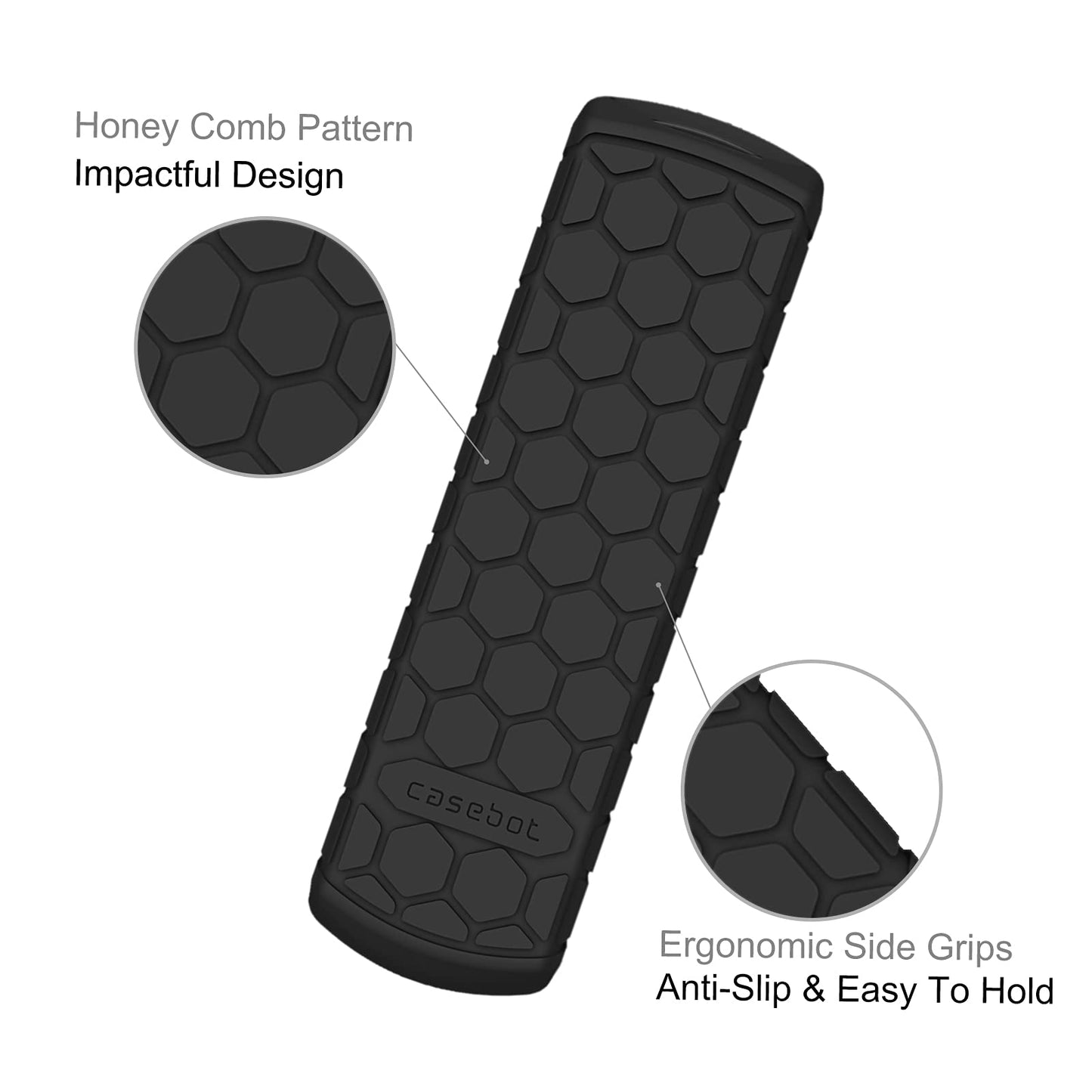 CaseBot Remote Case for Fire TV Stick HD/4K/4K Max (1st Gen)/Fire TV Stick (3rd Gen)/Lite - Anti-Slip Shockproof Silicone Cover for Alexa Voice Remote