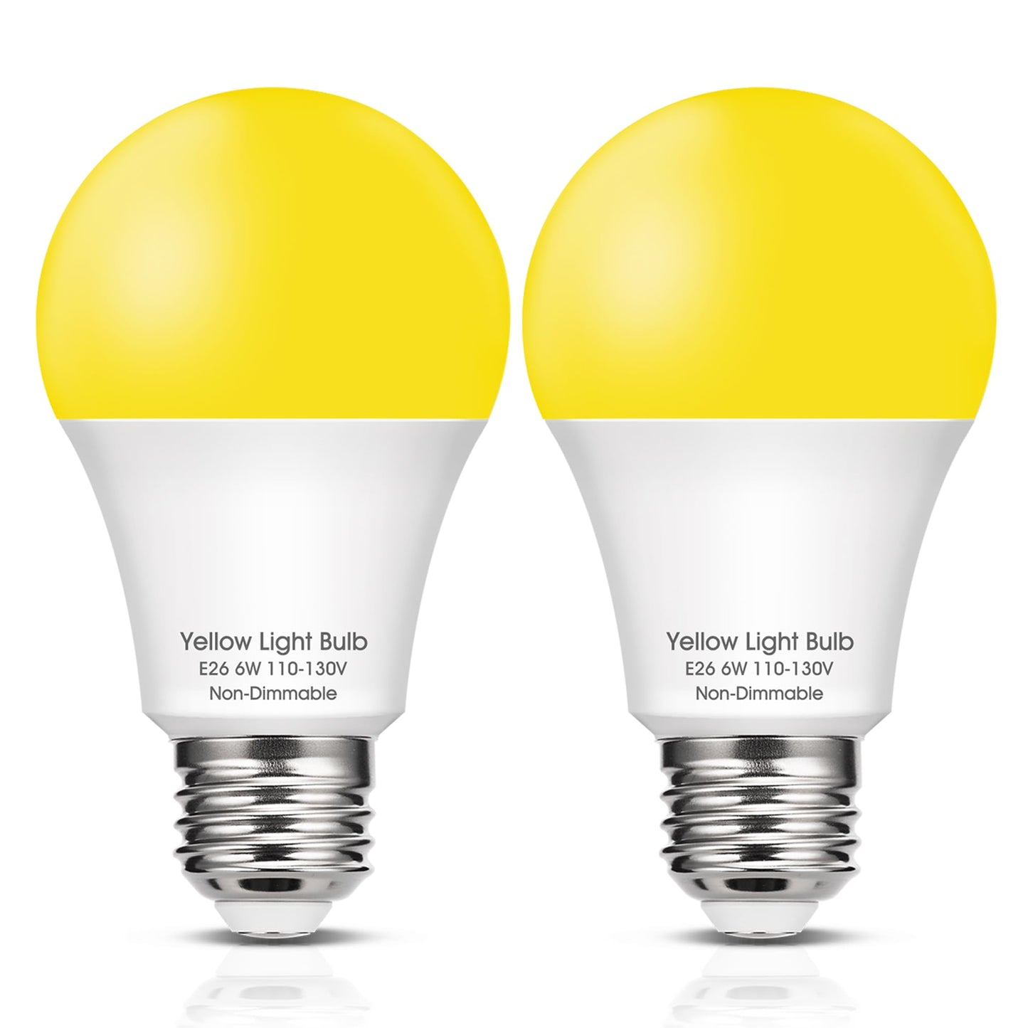 Bug Light Bulbs Outdoor, 40W Equivalent Amber Yellow A19 LED Bug Lights