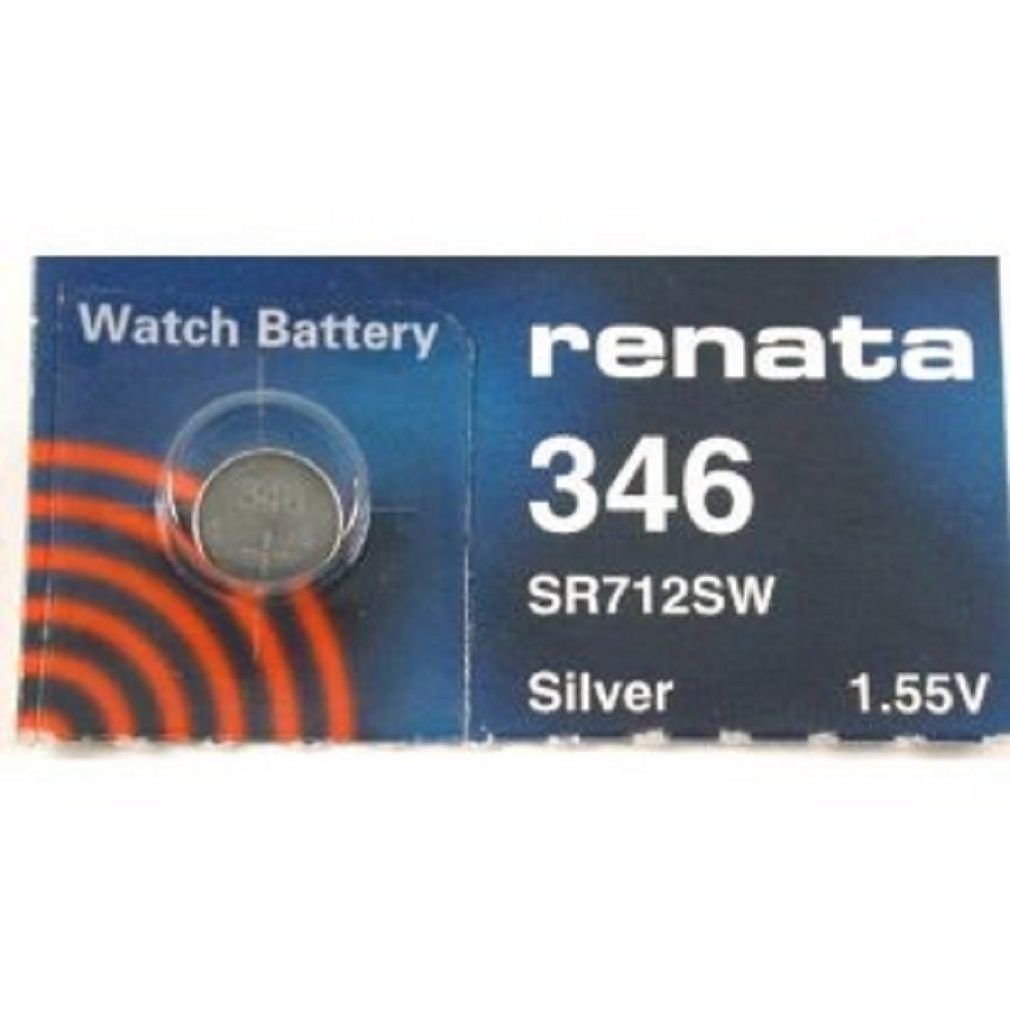 Renata 346 SR712SW Batteries - 1.55V Silver Oxide 346 Watch Battery (2 Count)