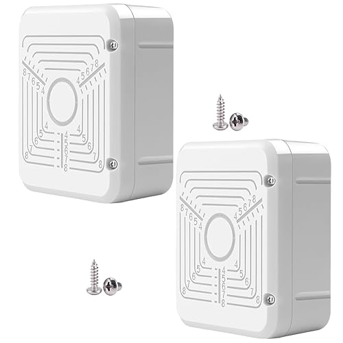 CTXSumTec 2-Pack 4.5" Square Security Camera Junction Box Mouting Bracket, Universal Junction Outlet Box Mount Hide Cable Junction Box for CCTV