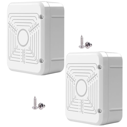 CTXSumTec 2-Pack 4.5" Square Security Camera Junction Box Mouting Bracket, Universal Junction Outlet Box Mount Hide Cable Junction Box for CCTV