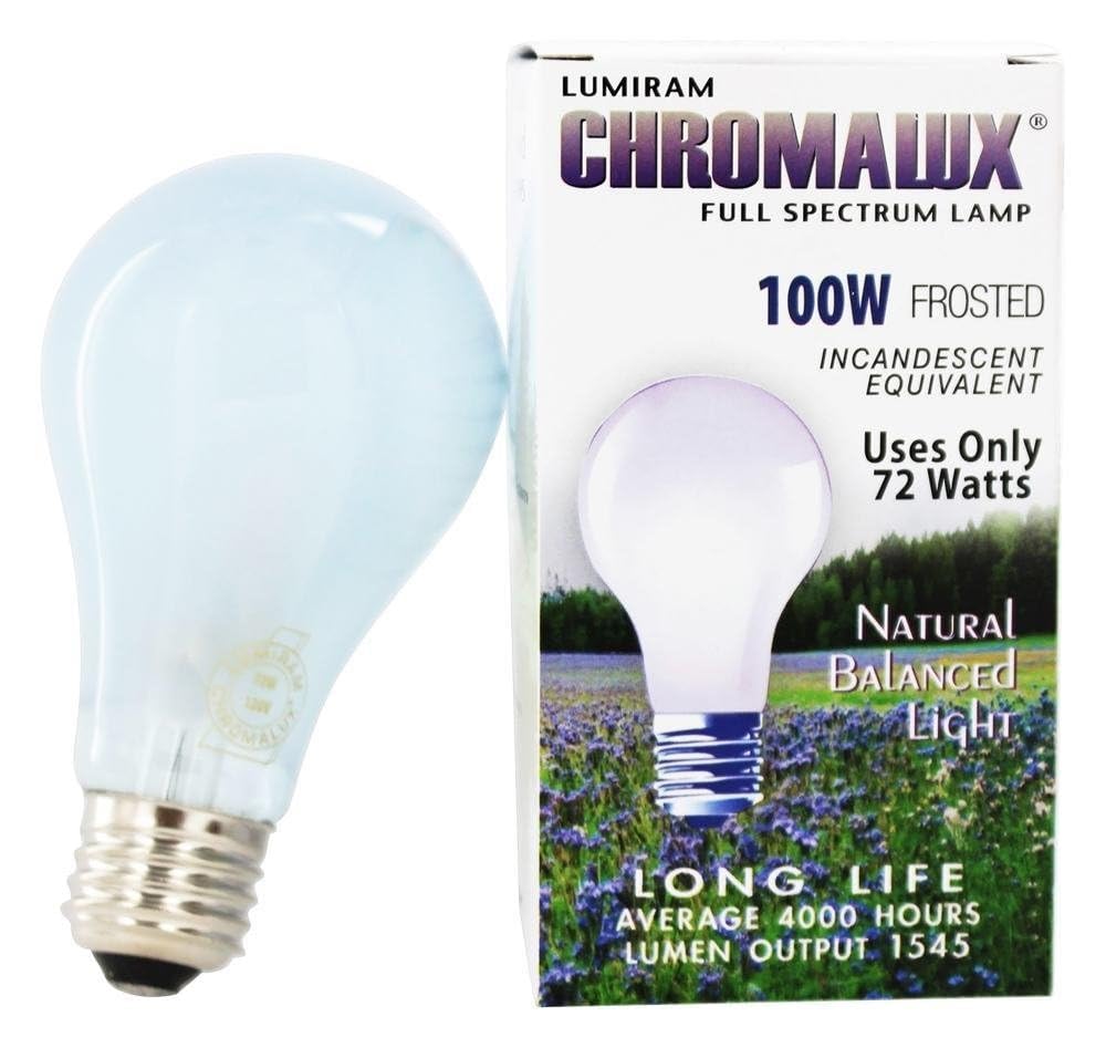 Chromalux H&PC-67531 Light Bulb Frosted Full Spectrum (100 Watt) 1 Count