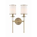 Crystorama Hatfield 2 Light Vibrant Gold Sconce