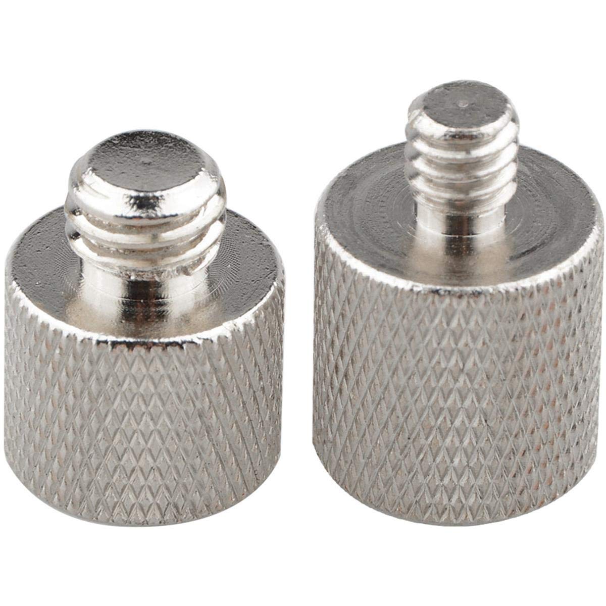 CAMVATE 1/4" Female to 3/8" Male & 3/8"-16 Female to 1/4"-20 Male Screw Adapter for Tripod and Camera and Qr Plate/Adapter Brass - 0910