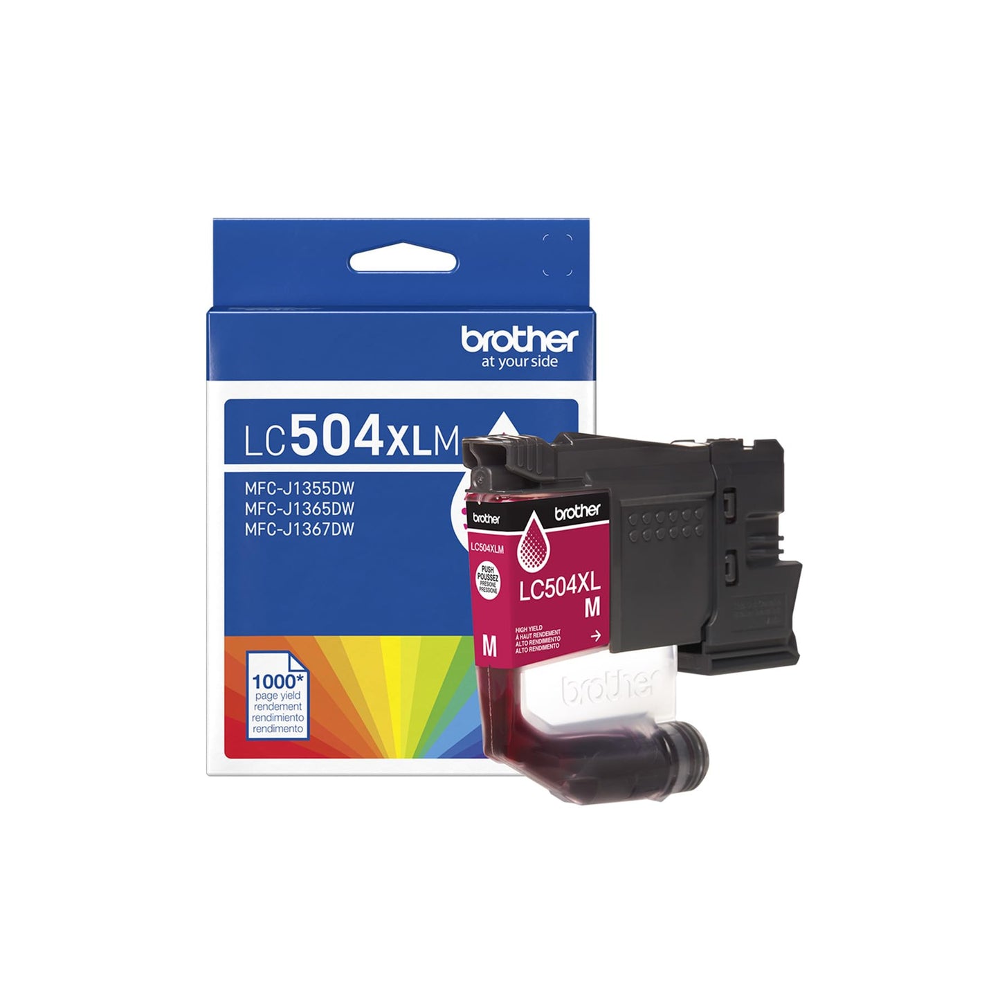 Brother Genuine LC504XLM High Yield Magenta Ink Cartridge (for use INKvestment 1355, 1365, and 1367 Printers)