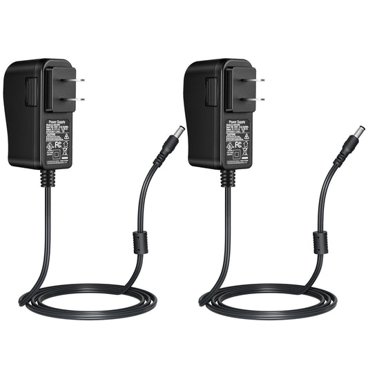 2-Pack AC to DC 5V 1A Power Supply Plug 5.5mm x 2.1mm UL Listed FCC