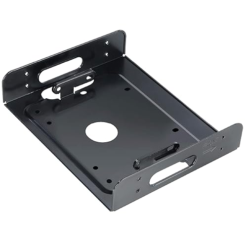Akasa SSD & HDD Adapter | Fits 3.5" HDD or 2.5" HDD/SSD Into 5.25" PC Bay | Included Anti Vibration Pads and Mounting Screws| Black SECC | AK-HDA-01
