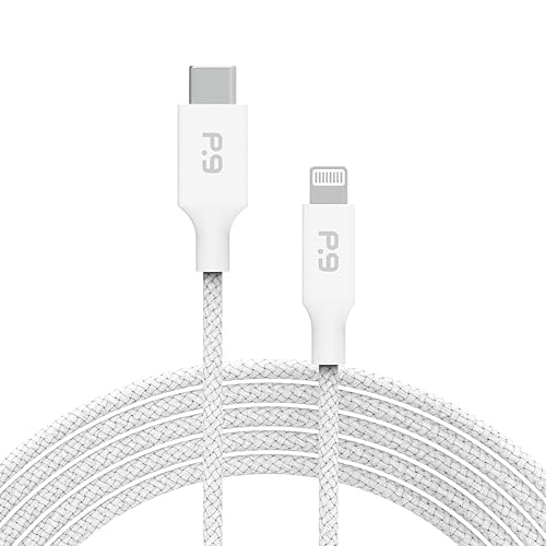 PureGear Braided USB C to Lightning Cable, Apple MFi Certified Charging Data Sync Cable Support Power Delivery & Type C Chargers for iPhone 14,14…