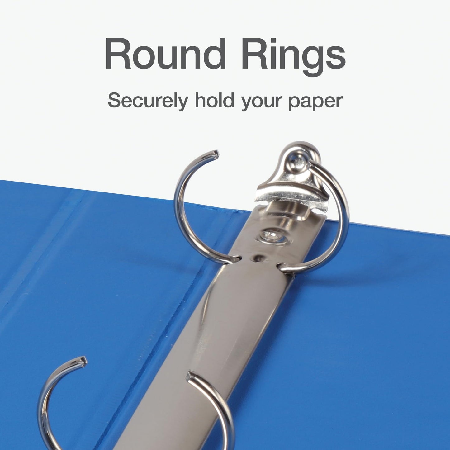 Oxford 1 Inch Binder, Durable 3 Ring 1 Inch with View Cover, XtraLife Hinge, Non-Stick PVC-Free, Blue, 225-Sheet Capacity, Single Binder (1017670)