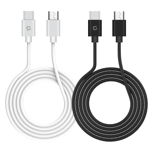 USB-C to Micro-USB Charging Cable, Fast Charging and Data Sync Cable, 3.3feet Long Cable-White for iPhone 15, iPad Air Pro, MacBook Pro, Samsung