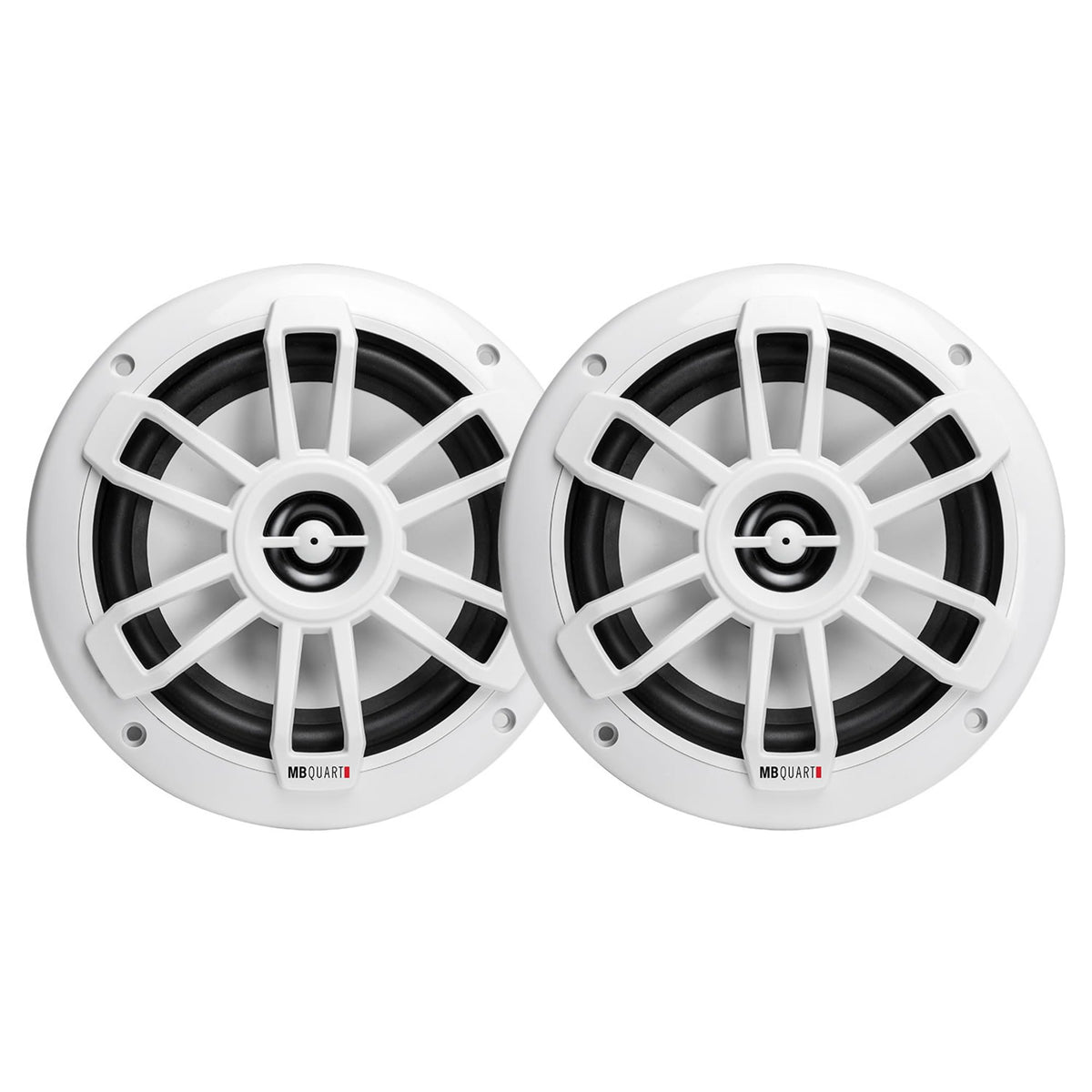 MB Quart Nautic 6.5 Inch Waterproof Marine Speakers, White Pair