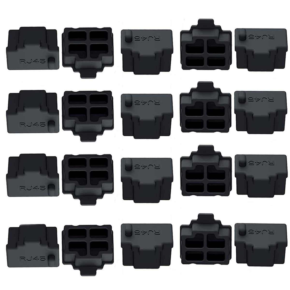 Sopepoyie 20 pcs RJ45 Anti Dust Cover Cap Protector Protects Ethernet Hub Port Cap Protector Switch Port Plugs Black Dust Cover?