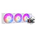 Thermalright FW 360 White ARGB-360mm AIO CPU Liquid Cooler,IPS LCD Screen with 320 * 240 Resolution,for AM4/AM5/Intel LGA1700,‘2.4