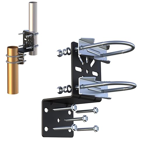 Aimeboost Antenna Mount Anti Vibration Weather-Resistant Heavy Duty Antenna Mast Bracket [ Without The Pole ] for Outdoor Home Antenna Pole Mount Kits