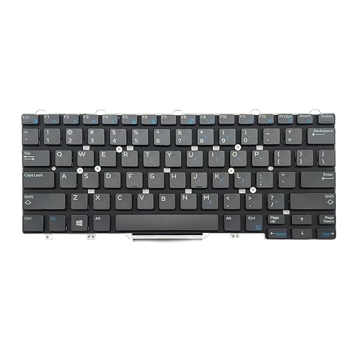 PAEBAI+ Replacement Laptop Keyboard No Backlight for DELL Latitude 3340 3350 5490 E3340 E7450 E7470 US Layout