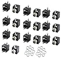 Xiaoyztan 3 Pins Female 3.5mm Mono TS Jacks Plug Socket Connectors,Mount Female Mono Socket Headphone Audio Jack PCB Connector,Pack of 20