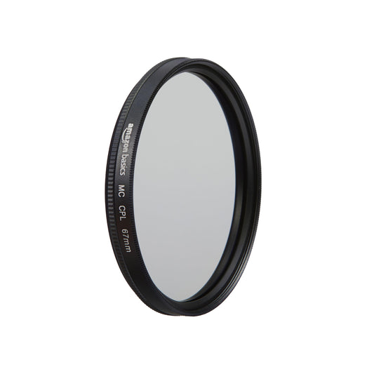Amazon Basics Circular Polarizer 16 Multi-Layer Coatings Camera Lens Filter with 360° Rotatable Frame - 67 mm