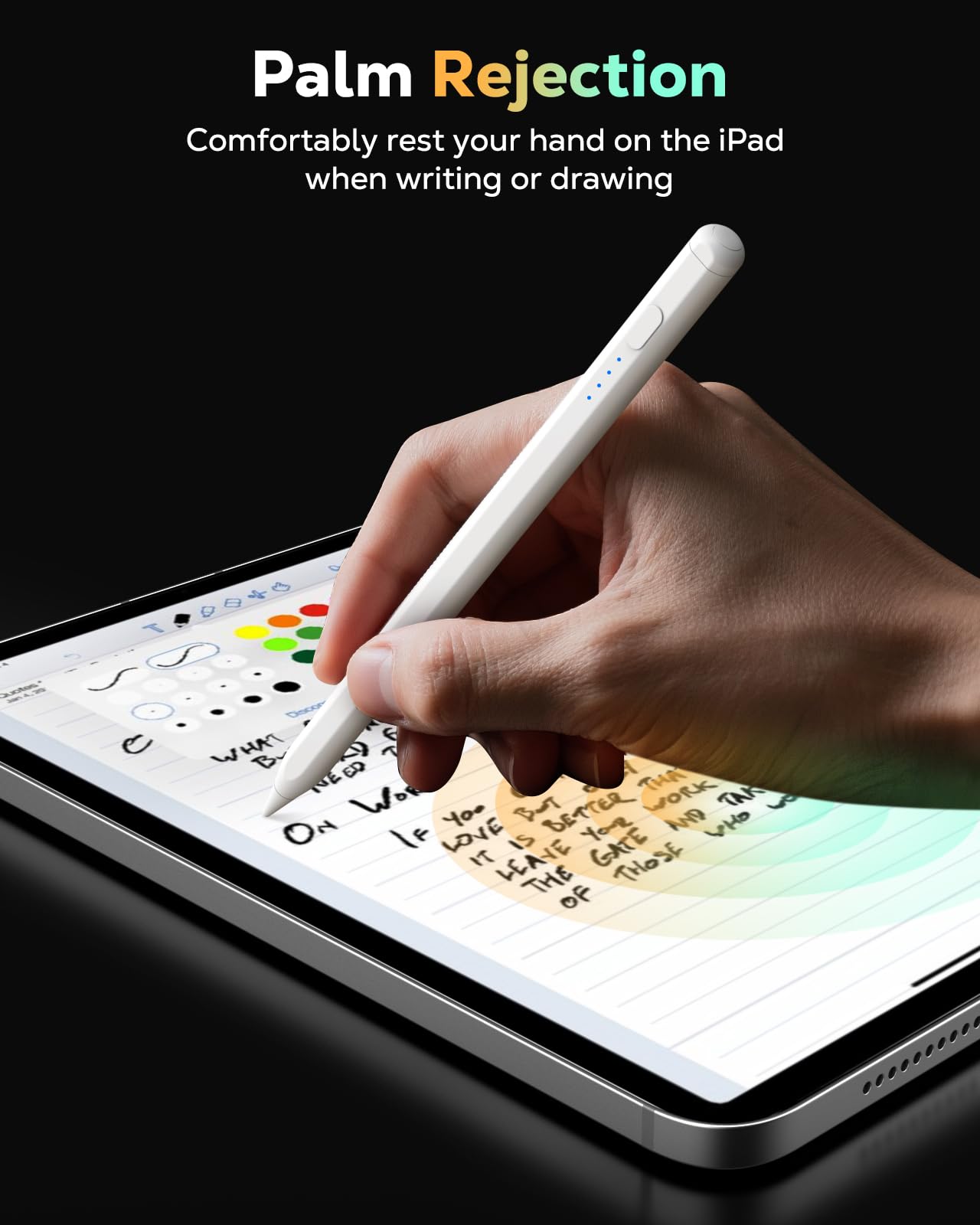 Moko Pencil for iPad(A16) 11th 10th Gen,USB-C Fast Charging,White