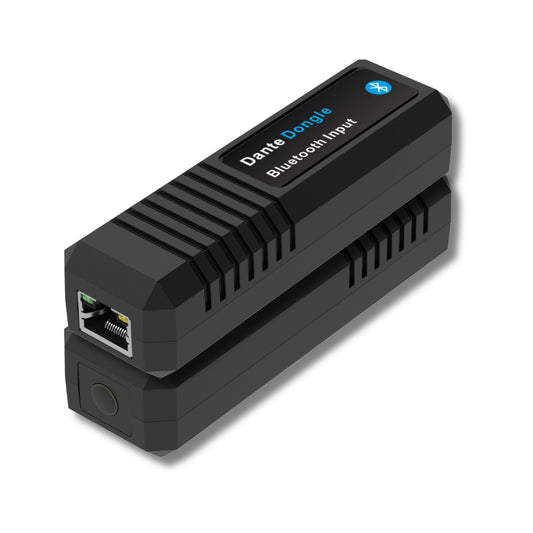 J-Tech Digital Digital Dongle Adapter 2x1 with Bluetooth and PoE, Input/Output IO Dante Adapter Supports 2x1 Channel Signal Transmission