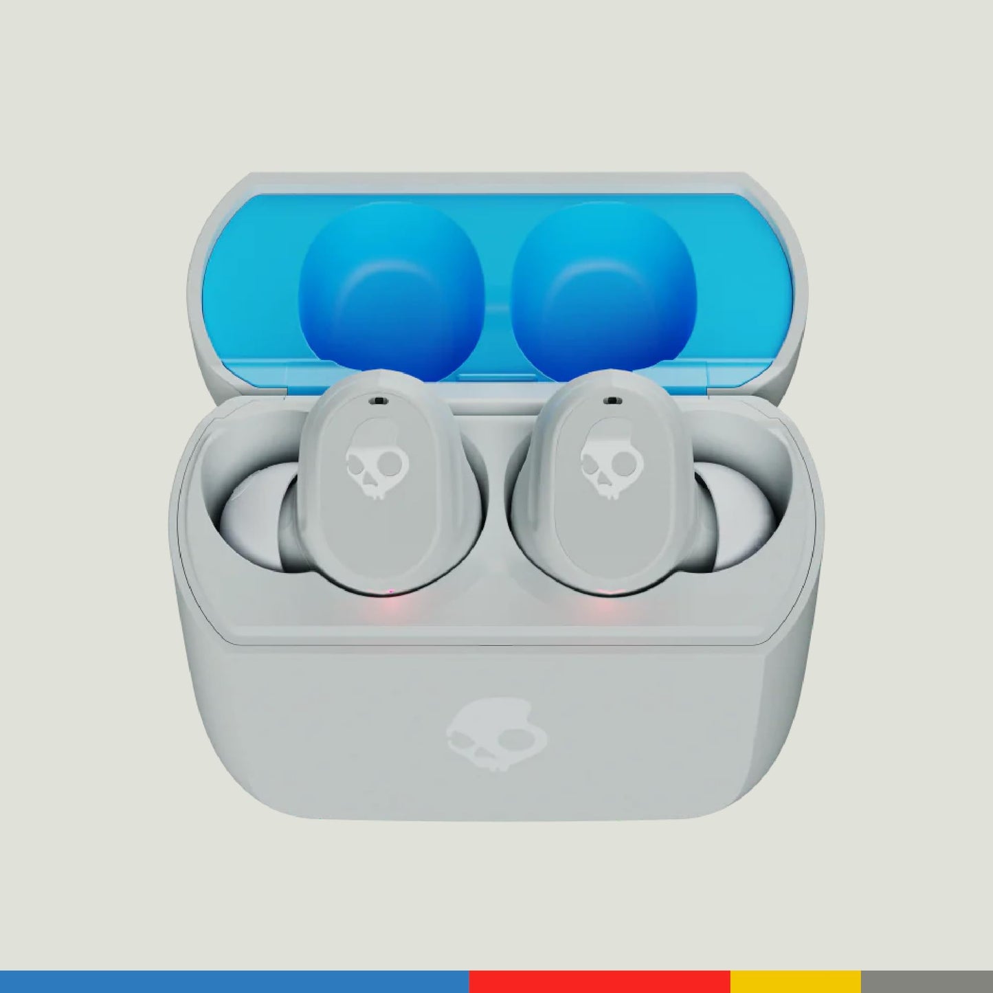 Skullcandy Mod Wireless In-Ear Bluetooth Earbuds - Light Grey/Blue