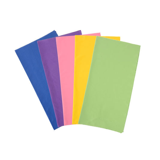 ColorYourLife 5-Pack Large Size (12x12 inches) Microfiber Cleaning Cloths for Computer, Laptop, Smart Phones, Tablets, Lenses, LCD Monitor, TV