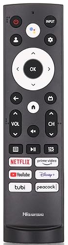 Dan's Originals OEM ERF3M90H / ERF3AF90H with Voice Google TV Remote Control for Hisense Smart TVs - 299843 Works A53F / A65H / A66G / A68H / A6G