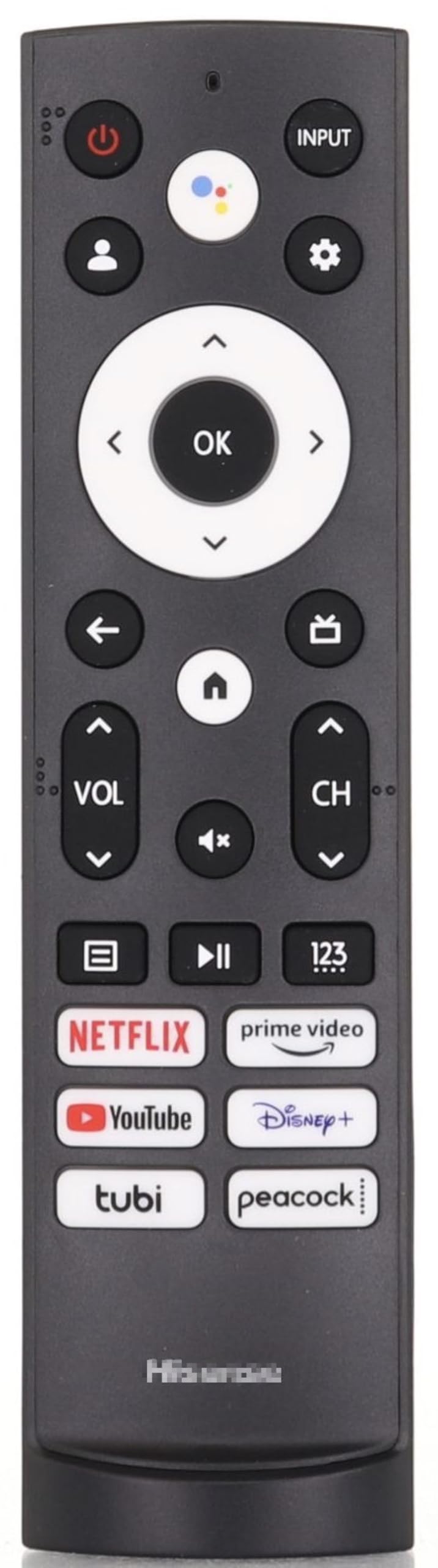Dan's Originals OEM ERF3M90H / ERF3AF90H with Voice Google TV Remote Control for Hisense Smart TVs - 299843 Works A53F / A65H / A66G / A68H / A6G