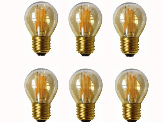 4W G45 Dimmable LED Filament Bulb G45 LED Vintage Edison Bulbs E26/E27 Medium Base Lamp for Home Pendant Antique Light,G14/G45 Shape,E26/E27 Socket