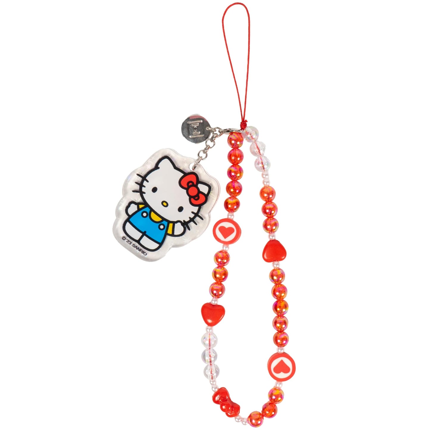 iFace Hello Kitty 50th Anniversary Beaded Wristlet Universal Charm Strap - Cute Iridescent Wrist Strap for Cell Phone Camera Keys [Limited Edition]