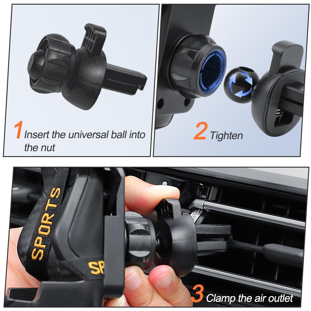 SANTACIN Racing Seat Cell Phone Holder, Universal Car Vent Phone Mount, Universal Fit for Smartphones, Adjustable Attachment, Mobile Phone Air Vent