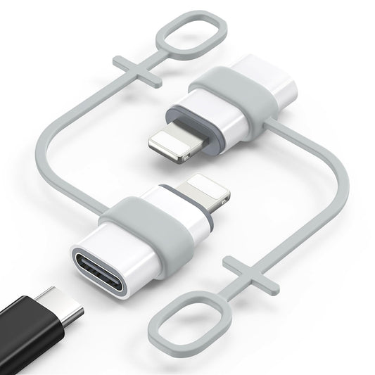 MoKo USB C to Lightning Adapter, Not for Audio/OTG, Lightning Male to USB C Female Adapter for iPhone 14/13/12/11/X Series, iPad/AirPods, Support…