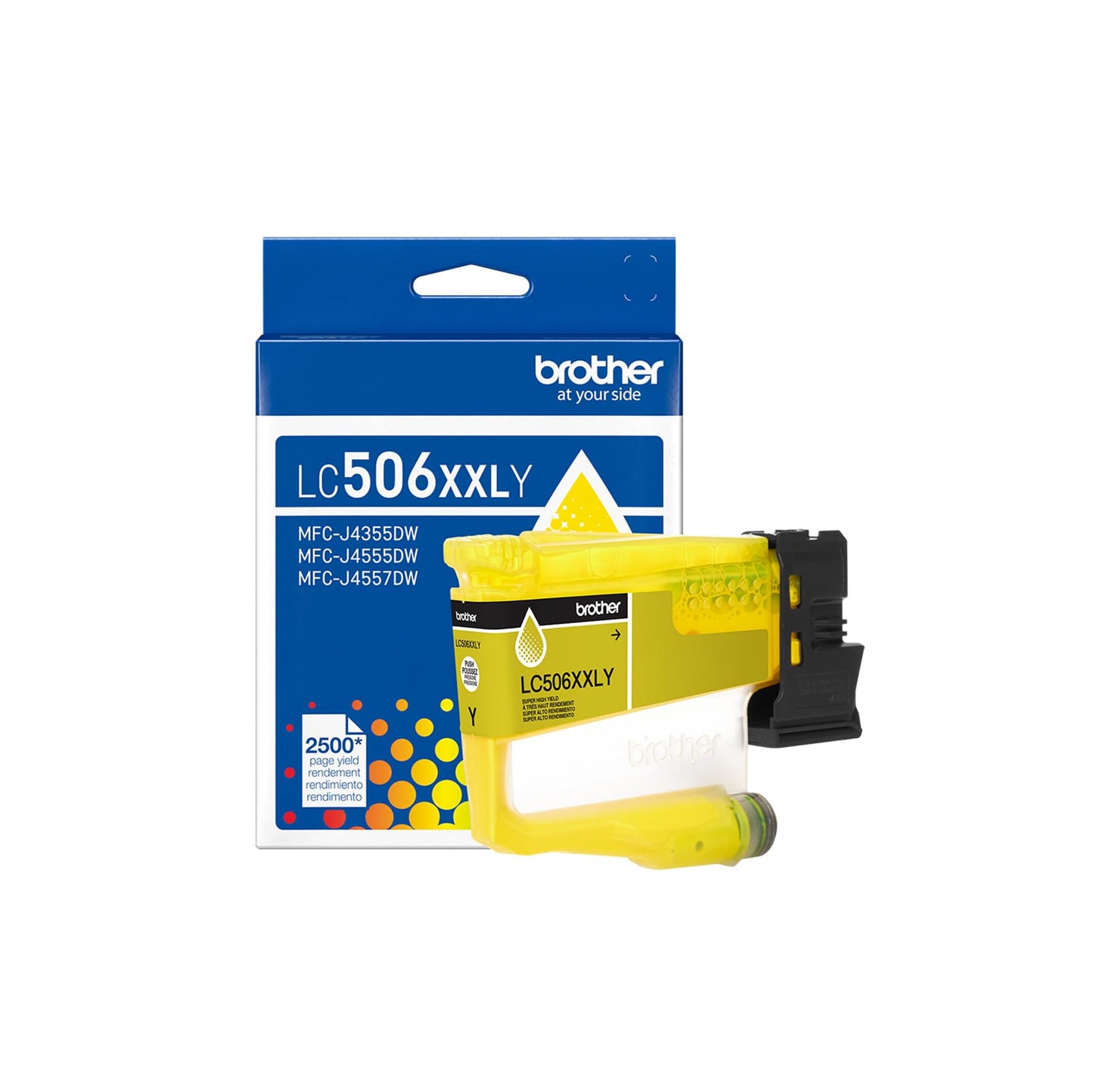 Brother Genuine LC506XXLY Super High Yield Yellow Ink Cartridge (for use INKvestment 4355, 4555, and 4557 Printers)