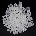 100Pcs 4.5mm Cable Tie Mount Saddle Set, 0.6in Width Saddle Cable Mounts, Plastic Cable Tie Saddle Base, White Cable Tie Mounts Base for Wire