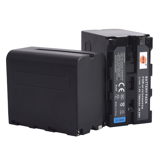 DSTE® 2X Replacement Li-ion NP-F970 NP-F950 Battery Compatible Sony DCM-M1 MVC-CD1000 HDR-FX1 DCR-VX2100E DSR-PD190P NEX-FS700RH HXR-NX3 Camera as