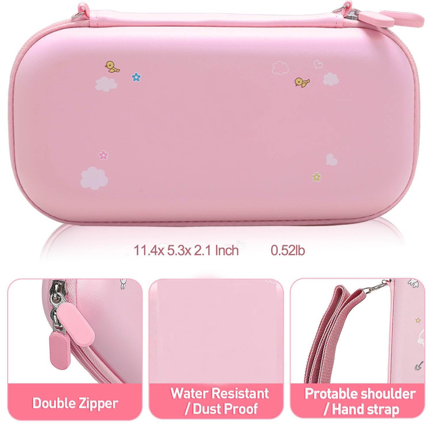 GUTIAL Accessories kit for Ps Portal - Cute Girly Kawaii PS5 Portal Accessories Bundle for Girls with Carry Case Protective Cover Screen Protector