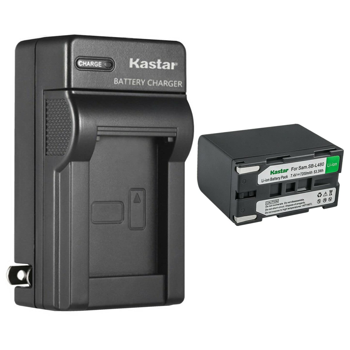 Kastar 1-Pack SB-L480 Battery and AC Wall Charger Replacement for Samsung SB-L160 SBL160, SB-L320 SBL320, SB-L480 SBL480, SB-L110A Battery, Samsung
