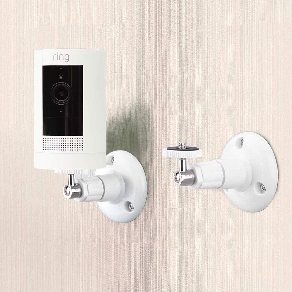2Pack Camera Wall Mount Compatible with R-ing Stick Up Cam Battery/Outdoor Cam Plus/Pro/Plug-in/Indoor Cam (1st Gen), 360 Degree Adjustable Mounting